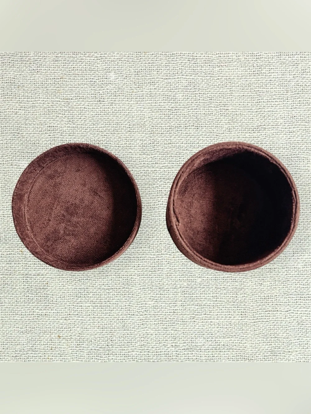 Brown Velvet Jewelry Storage Box Like New